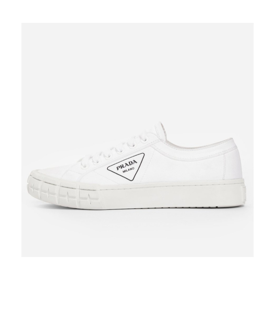 Prada Wheel Low-top Sneakers In White