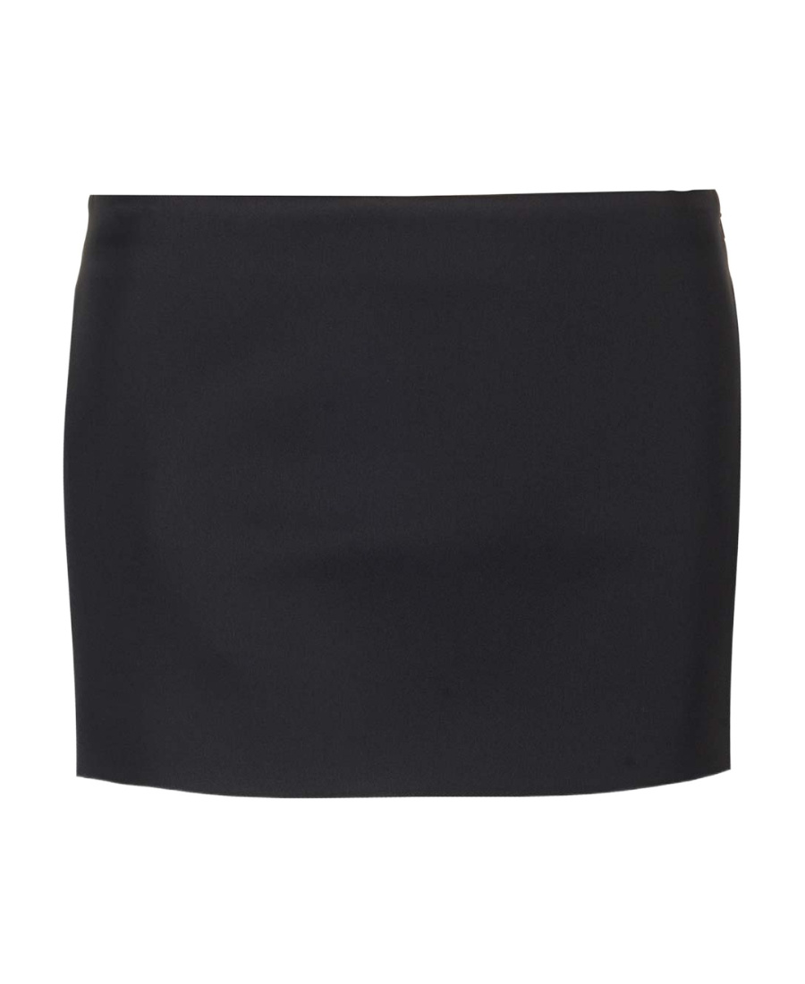 Khaite Jett Wool And Silk Miniskirt In Black