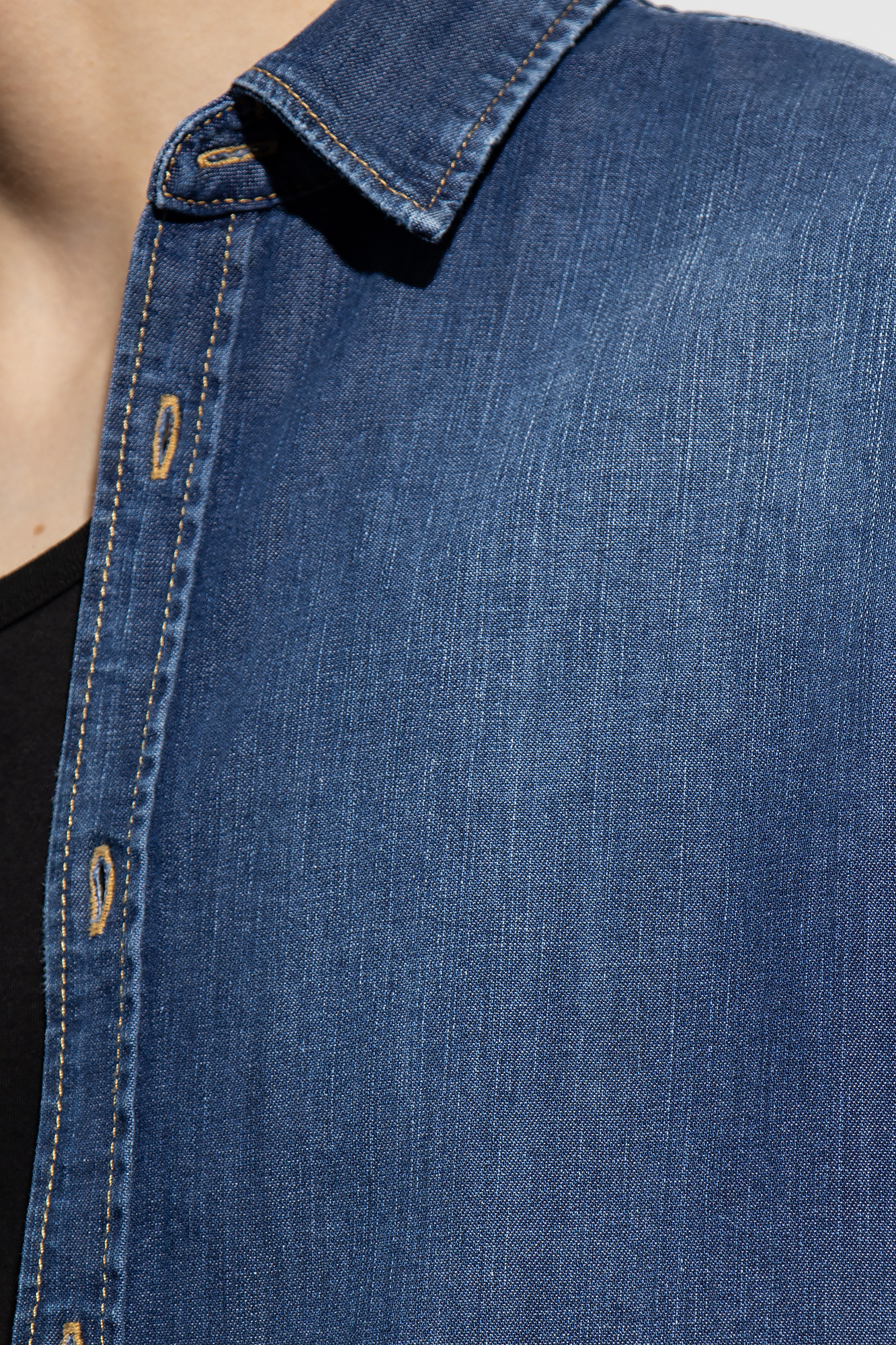 Dsquared2 Dan Relaxed Chambray Denim Shirt In Blue