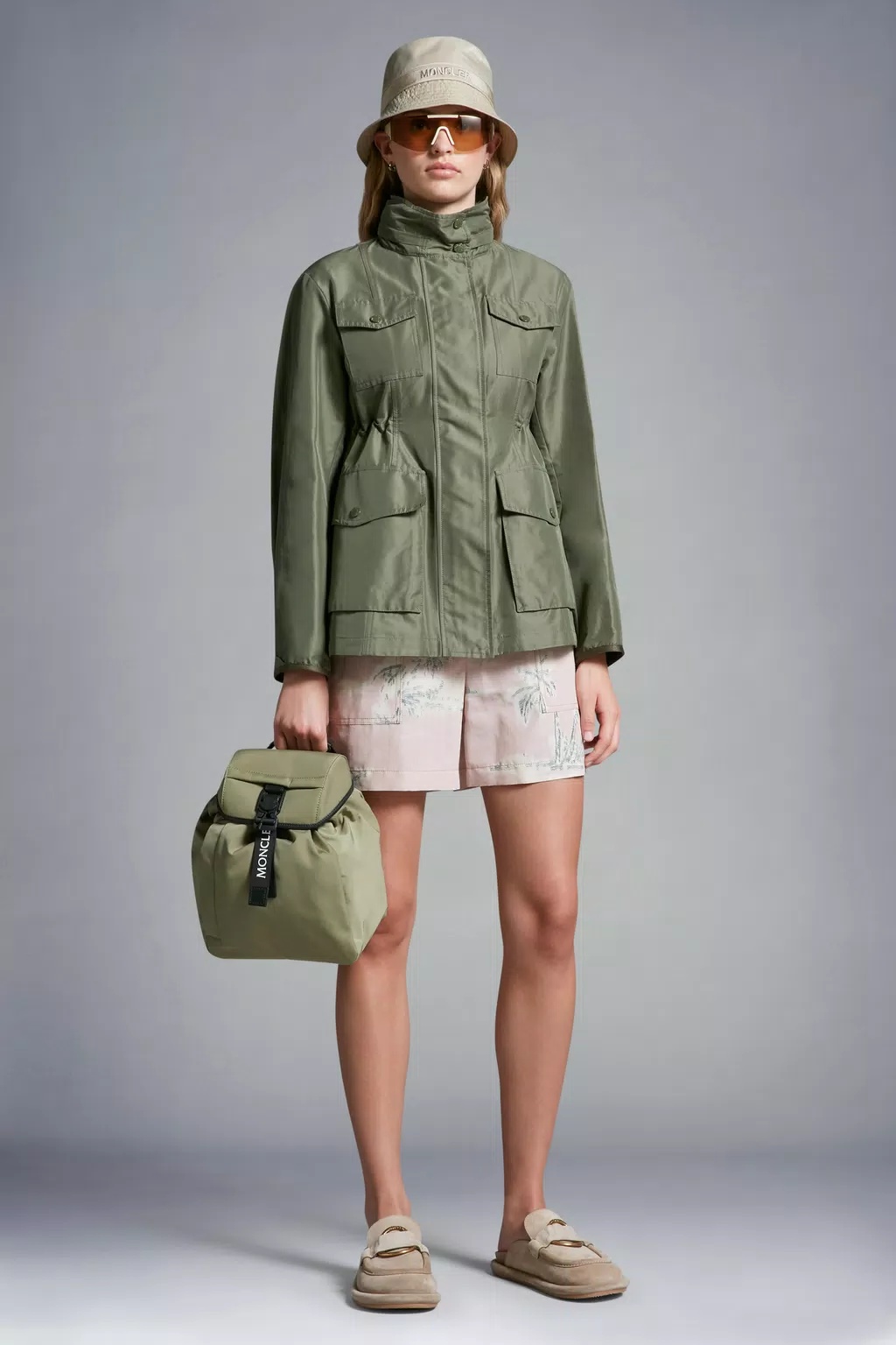 Moncler Ilo Concealed-hood Jacket In Green