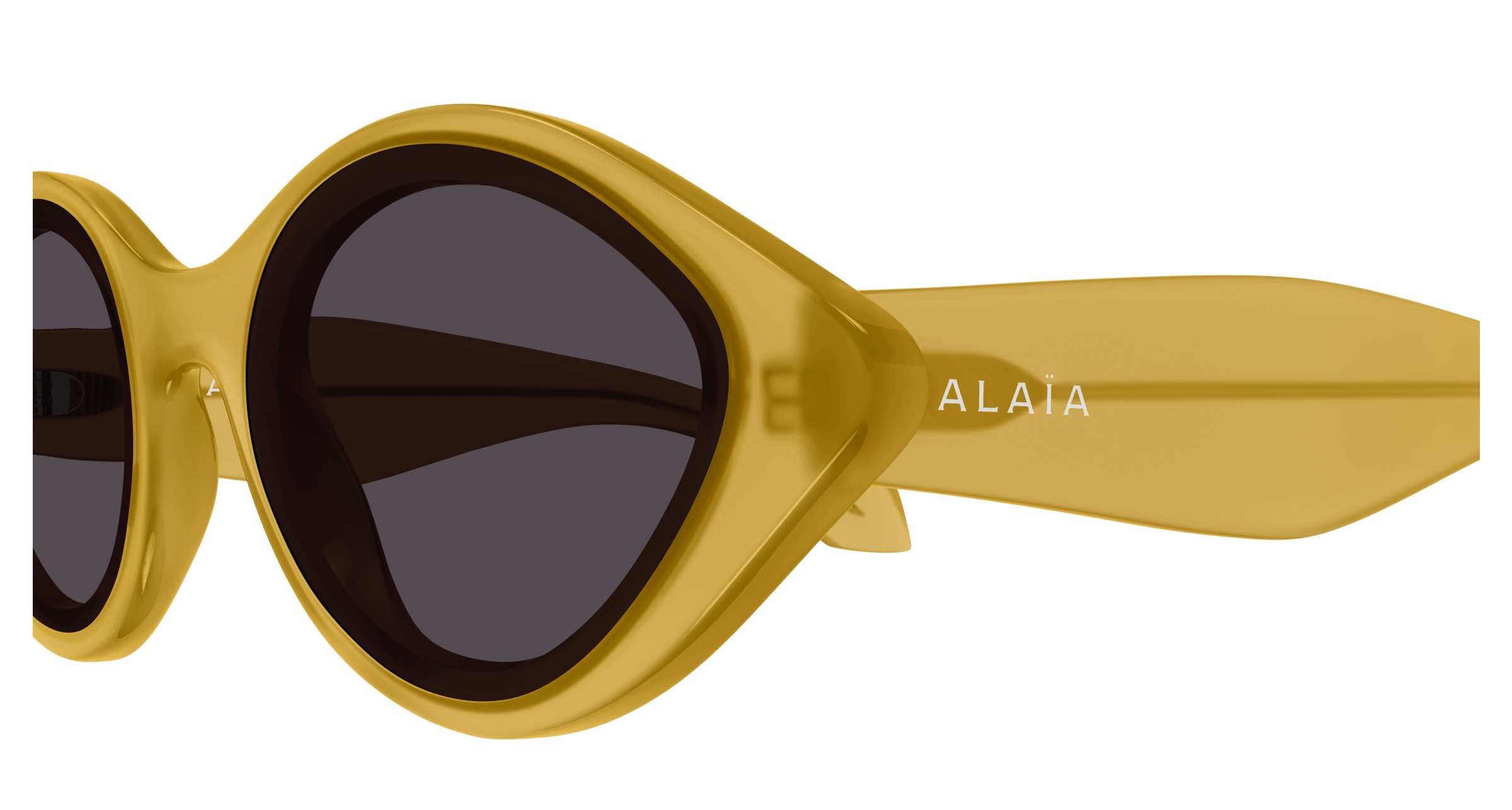 ALAÏA OVAL-FRAME TINTED SUNGLASSES