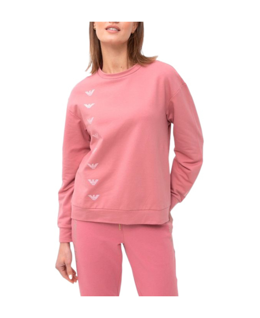 EA7 ROUND-NECKED LOGO SWEATER 