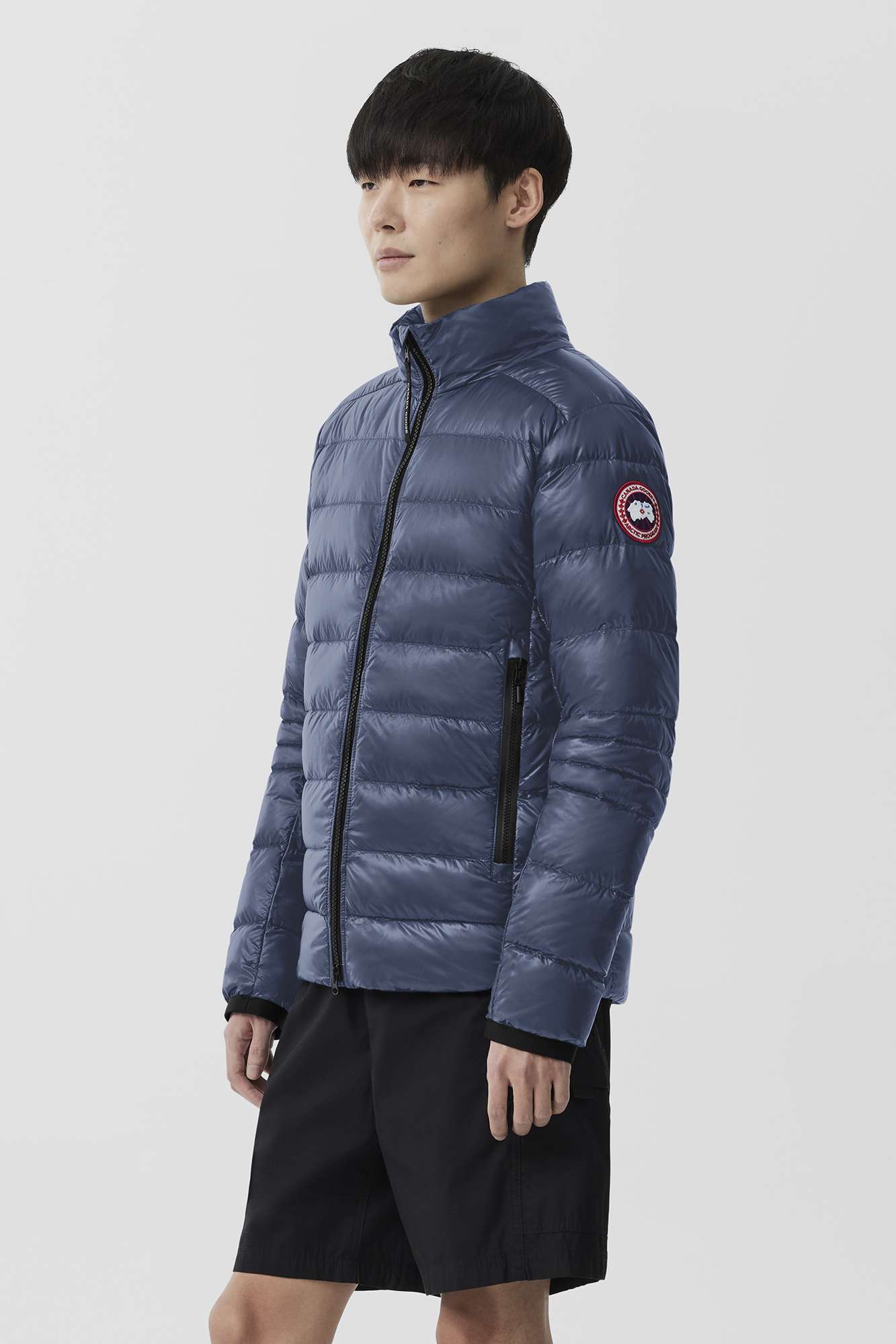 Canada Goose Metallic Feather-down Padded Jacket In Blue