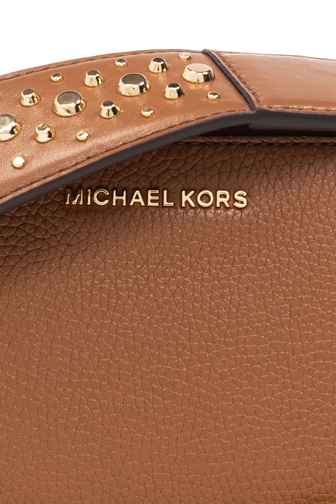 Michael Michael Kors Small Logo-lettering Camera Bag In Brown