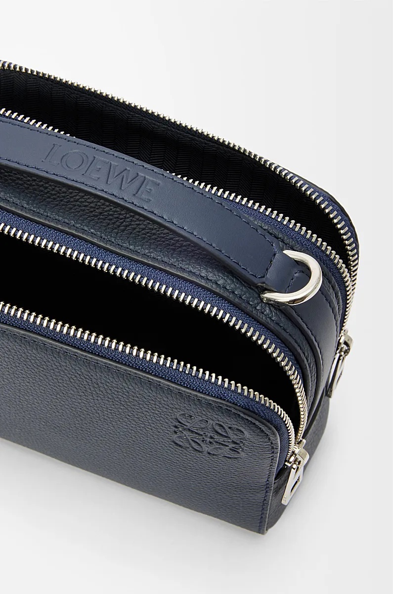 Loewe Mini Crossbody Camera Bag In Soft Grained Calfskin In Black