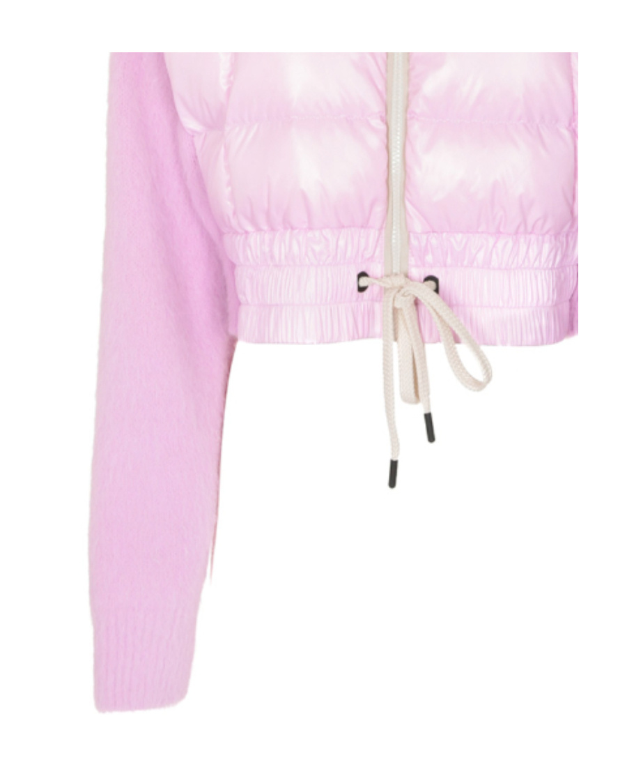 Moncler Splicing Design Leisure Jacket In Pink