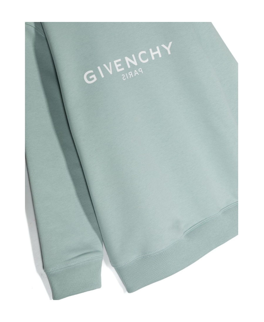 Givenchy Logo-print Long-sleeve Sweatshirt In Green