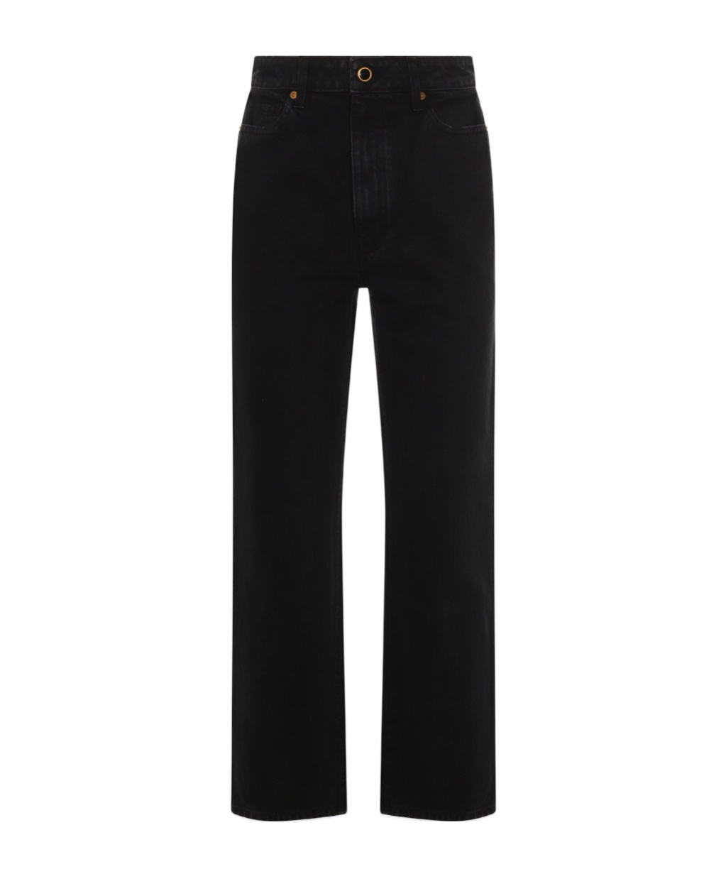 Khaite Belt Loop Denim Trousers In Black