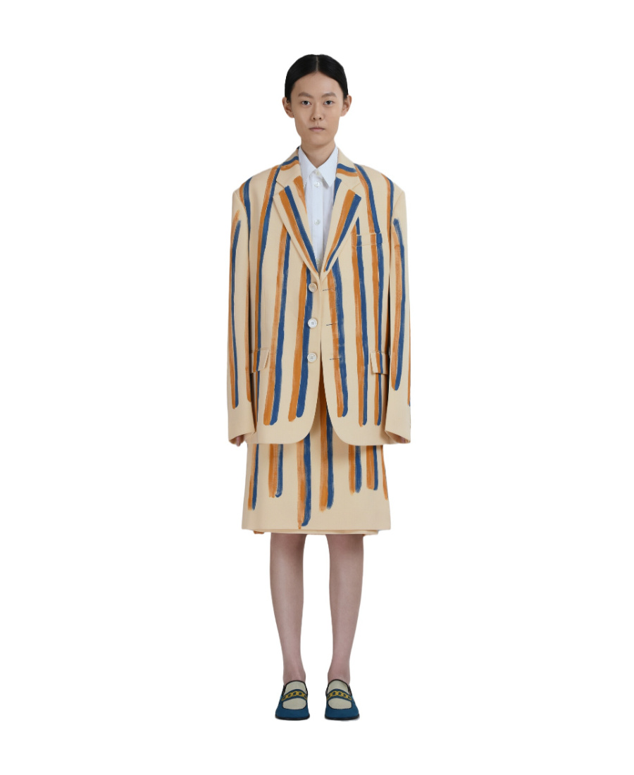 Marni Women's Single-breasted Jacket In Nude