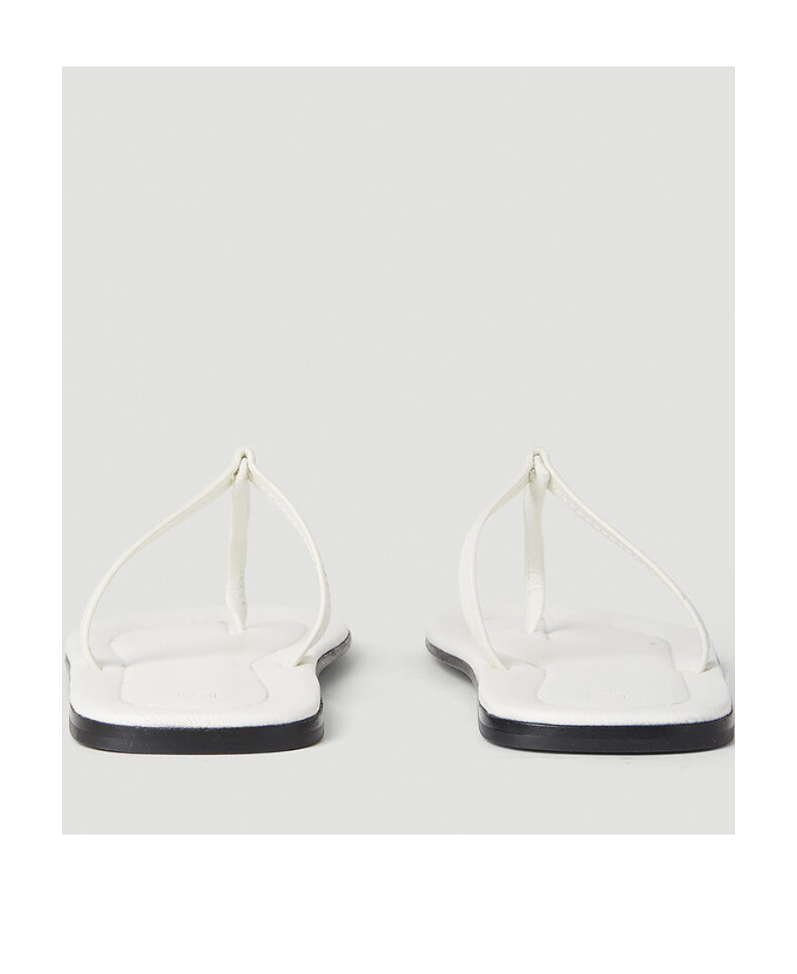 Shop Totême Logo Flip-flops In White
