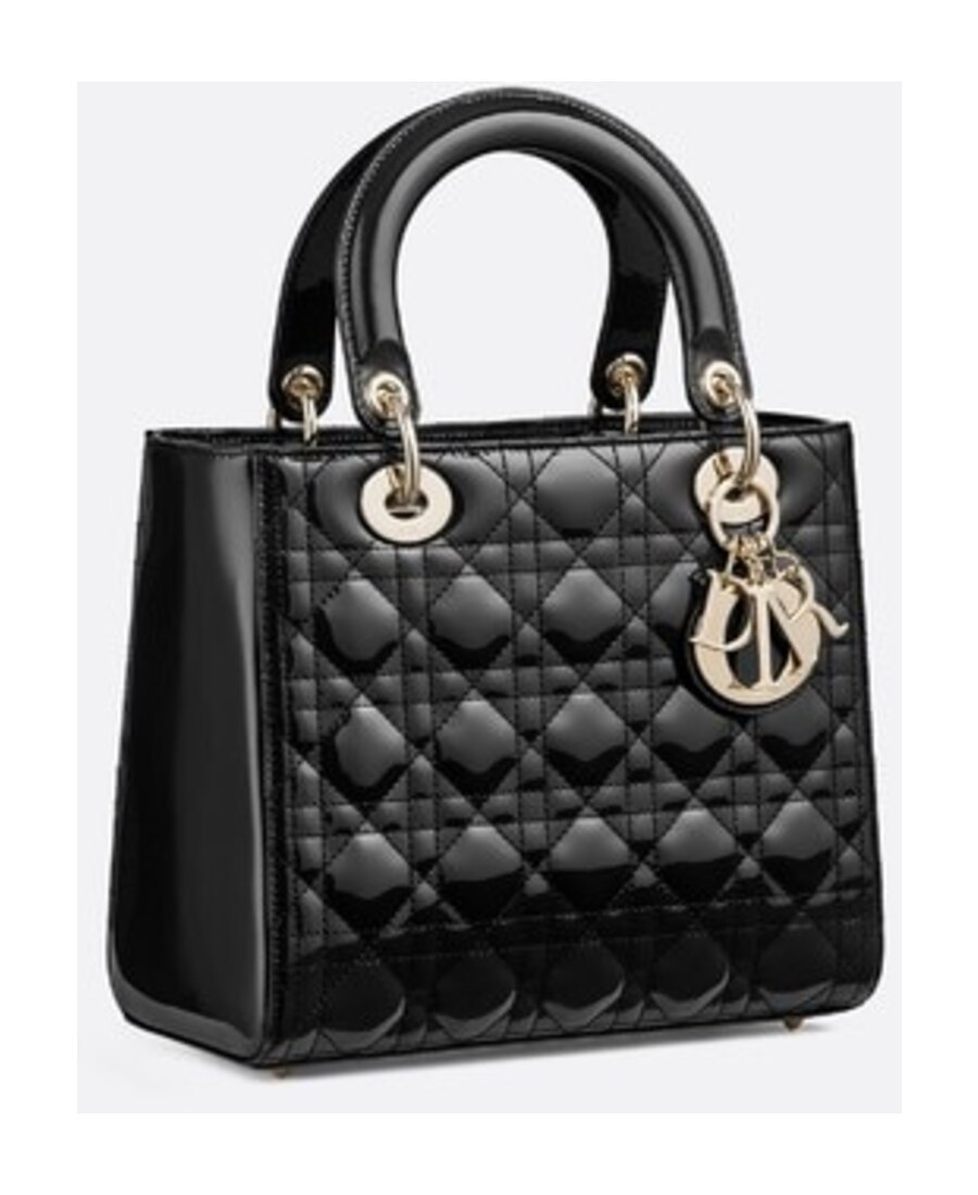 Dior Medium Lady  Shoulder Bag In Black