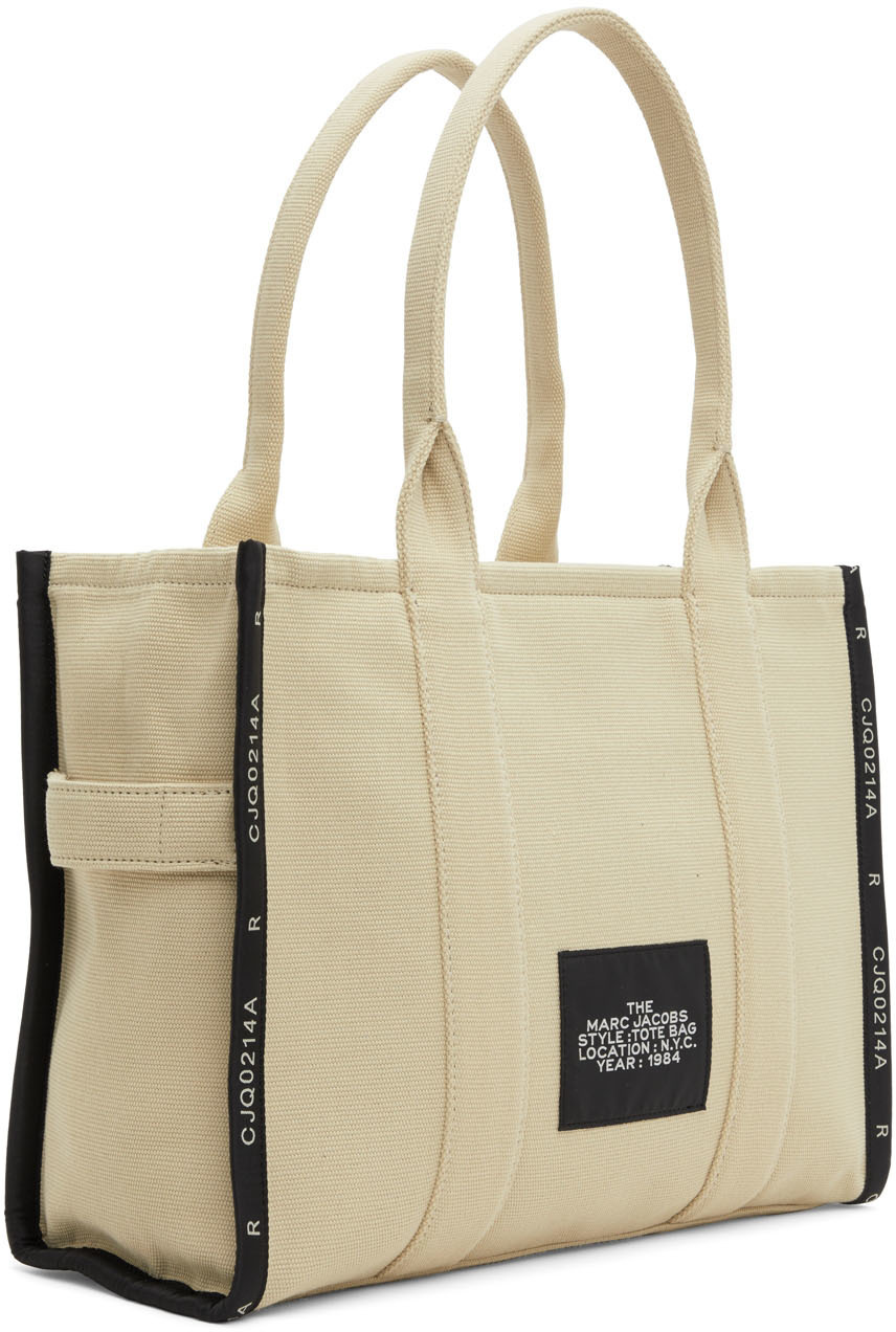 Marc Jacobs The Jacquard Traveler Warm Sand Tote Bag In Nude