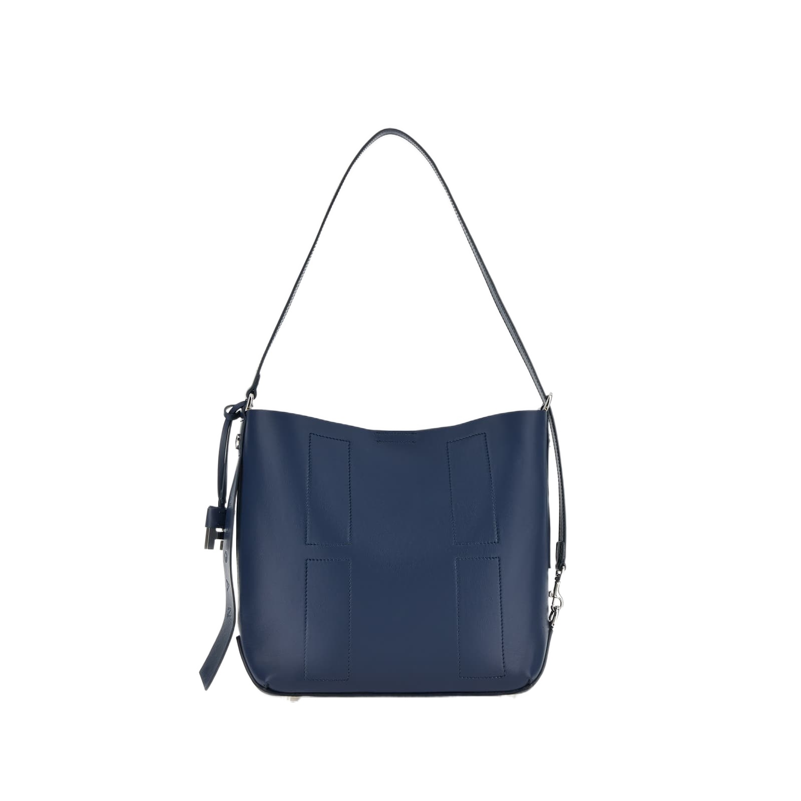 Hogan Medium Leather Shoulder Bag In Blue