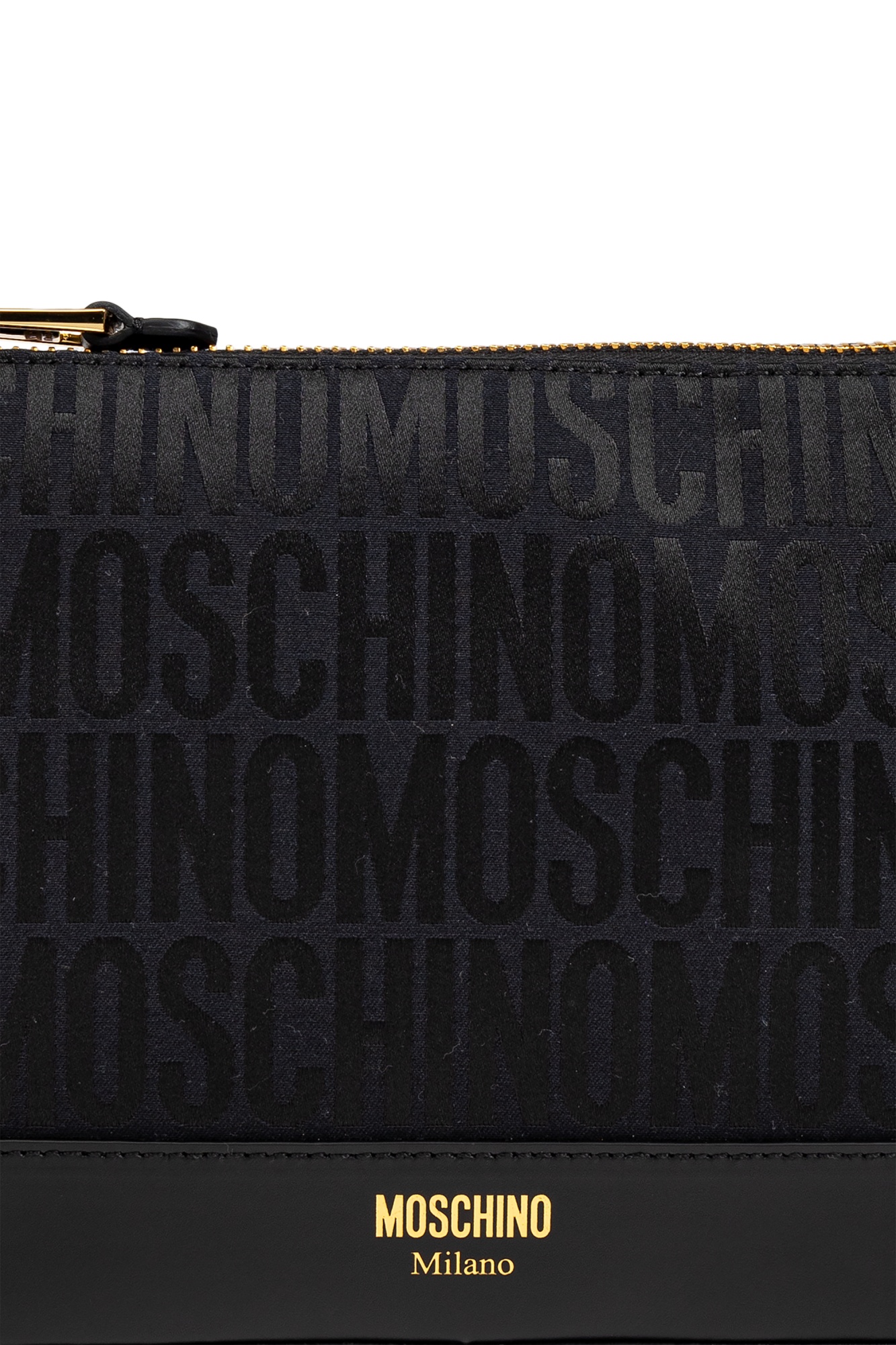 Moschino Monogrammed Shoulder Bag In Black