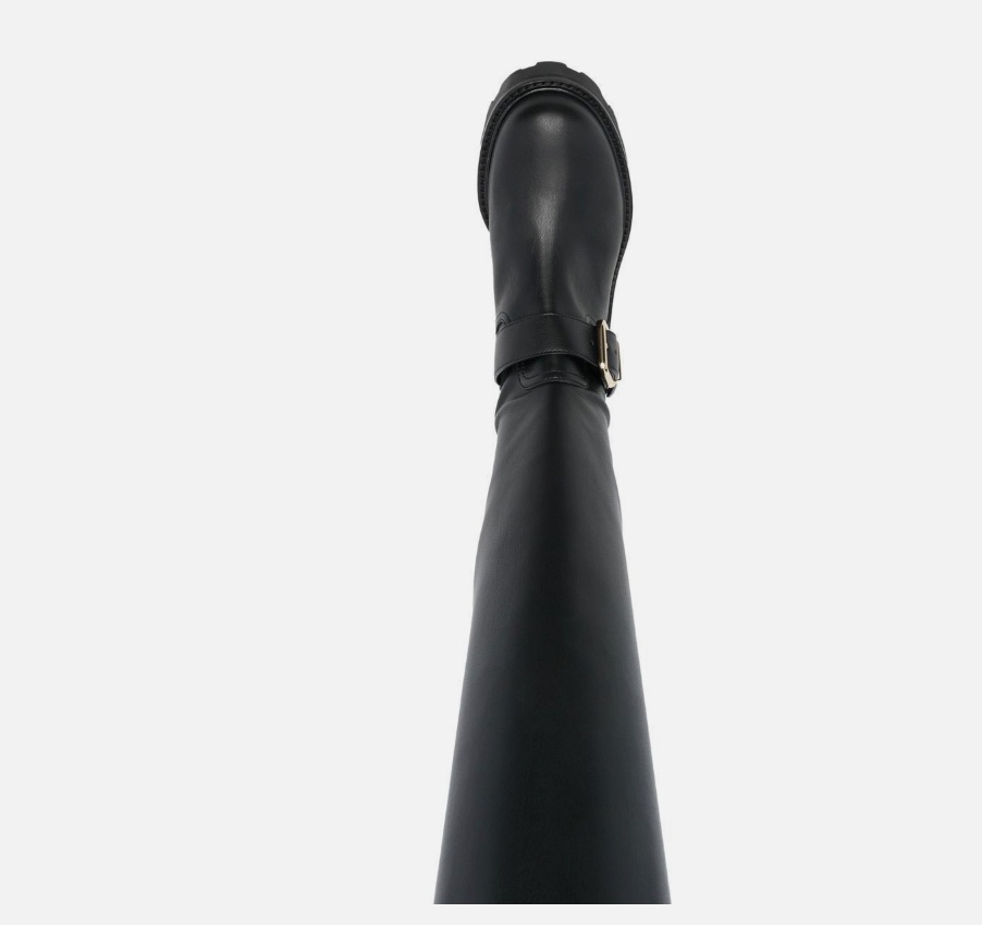 Jimmy Choo Woman Knee Boots Black Size 9 Textile Fibers In Black