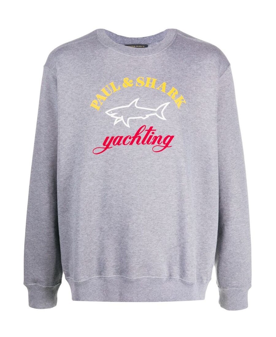 Paul & Shark Logo-print Sweatshirt In Gray