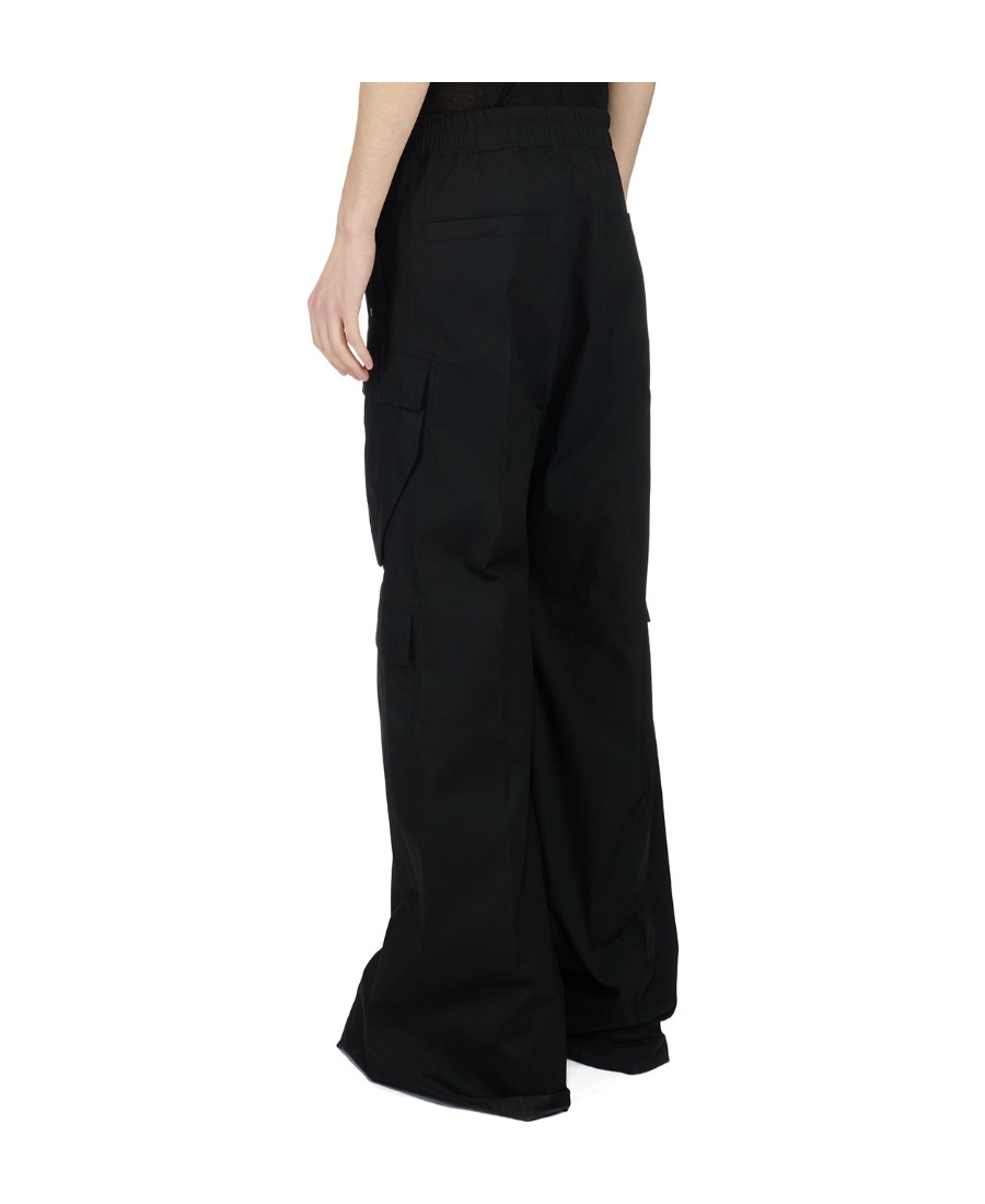 Rick Owens Cargobelas Low-waist Wide-leg Trousers In Black