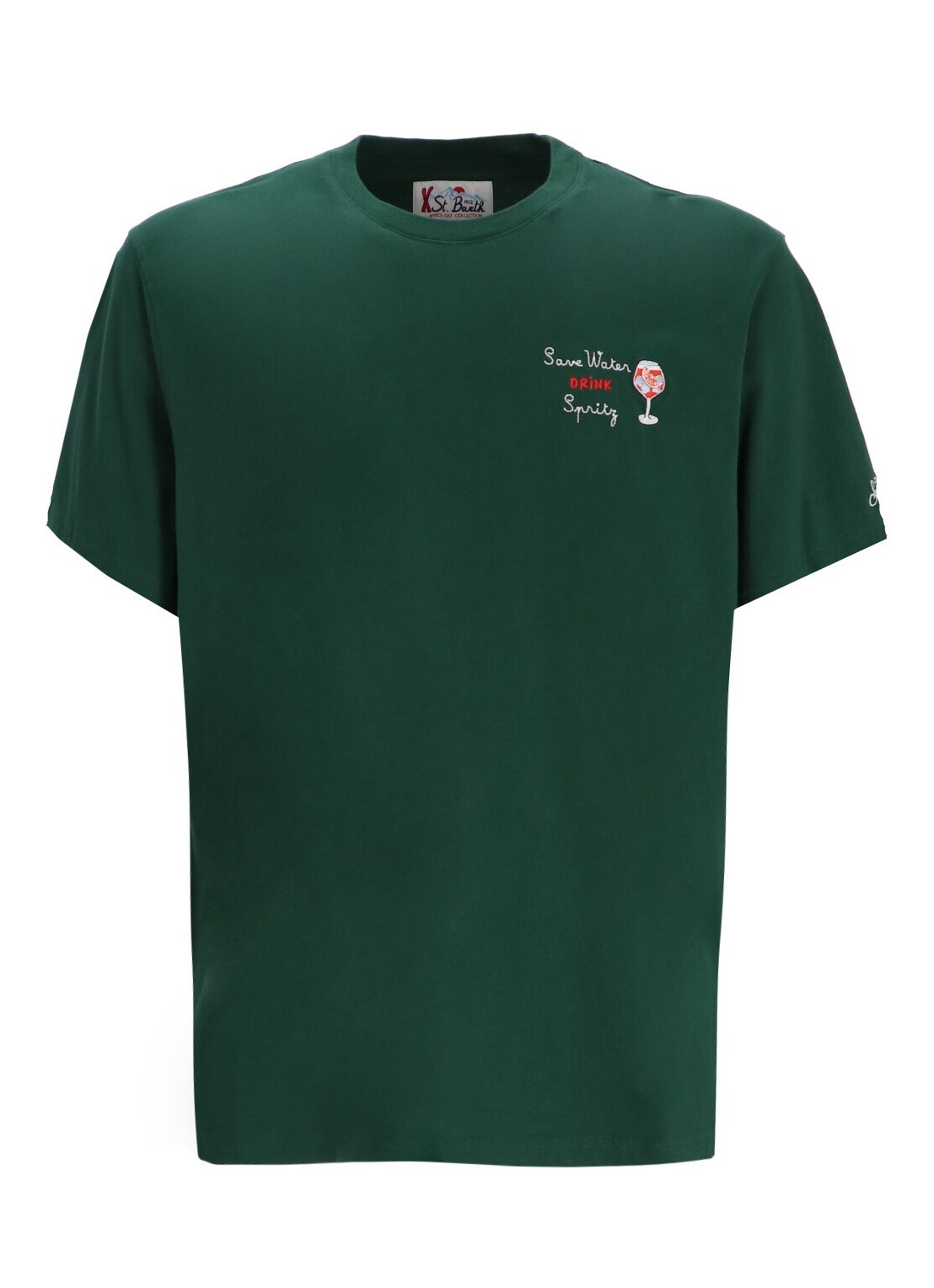 Shop Mc2 Saint Barth Slogan-print T-shirt In Green