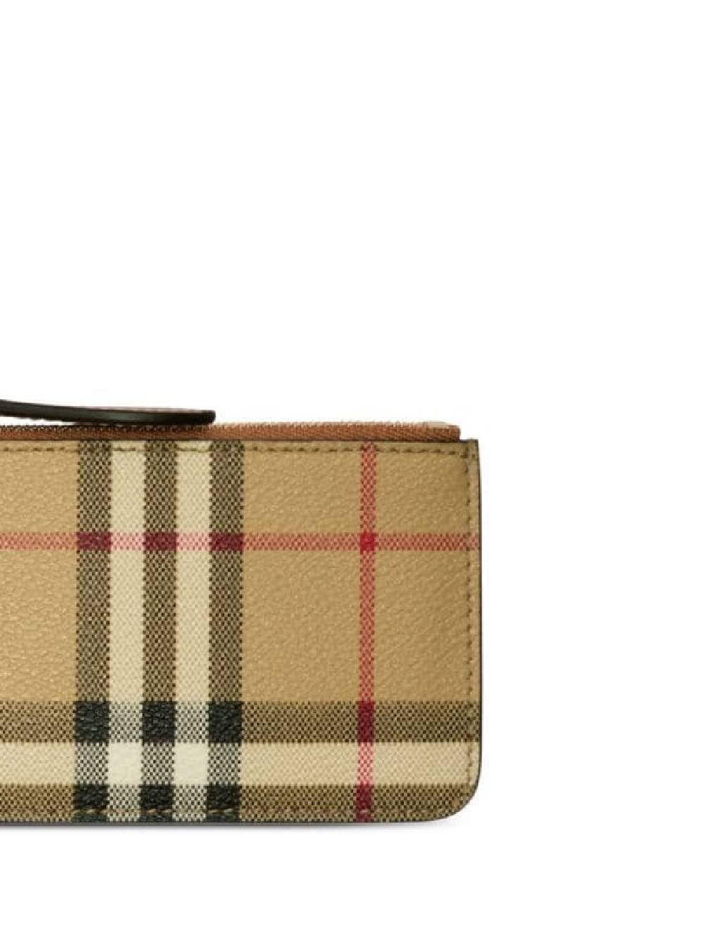 Burberry Vintage-check Print Coin Purse In Green