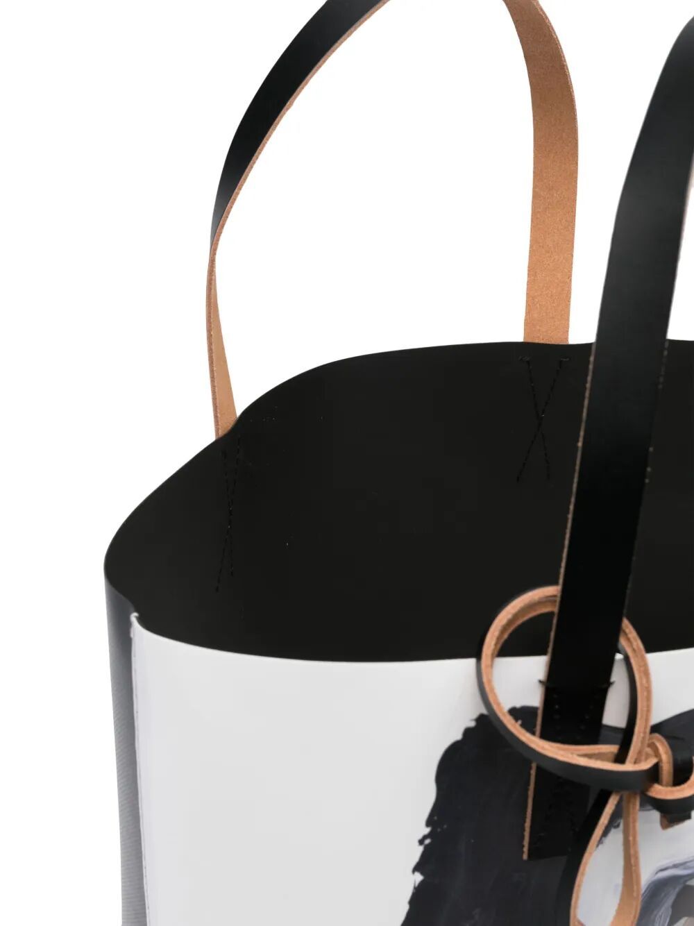 Marni Illustration Printed Tote Bag In White