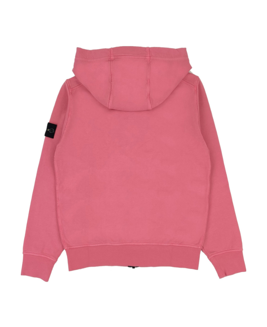 Stone Island Logo Casual Coat In Pink