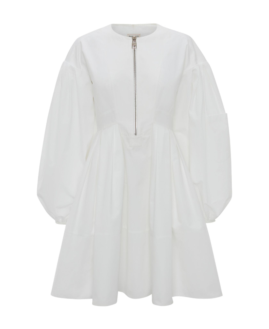 Alexander Mcqueen Amq Drs Mini Cn Pff Ls W Half Zip Pltd O In White