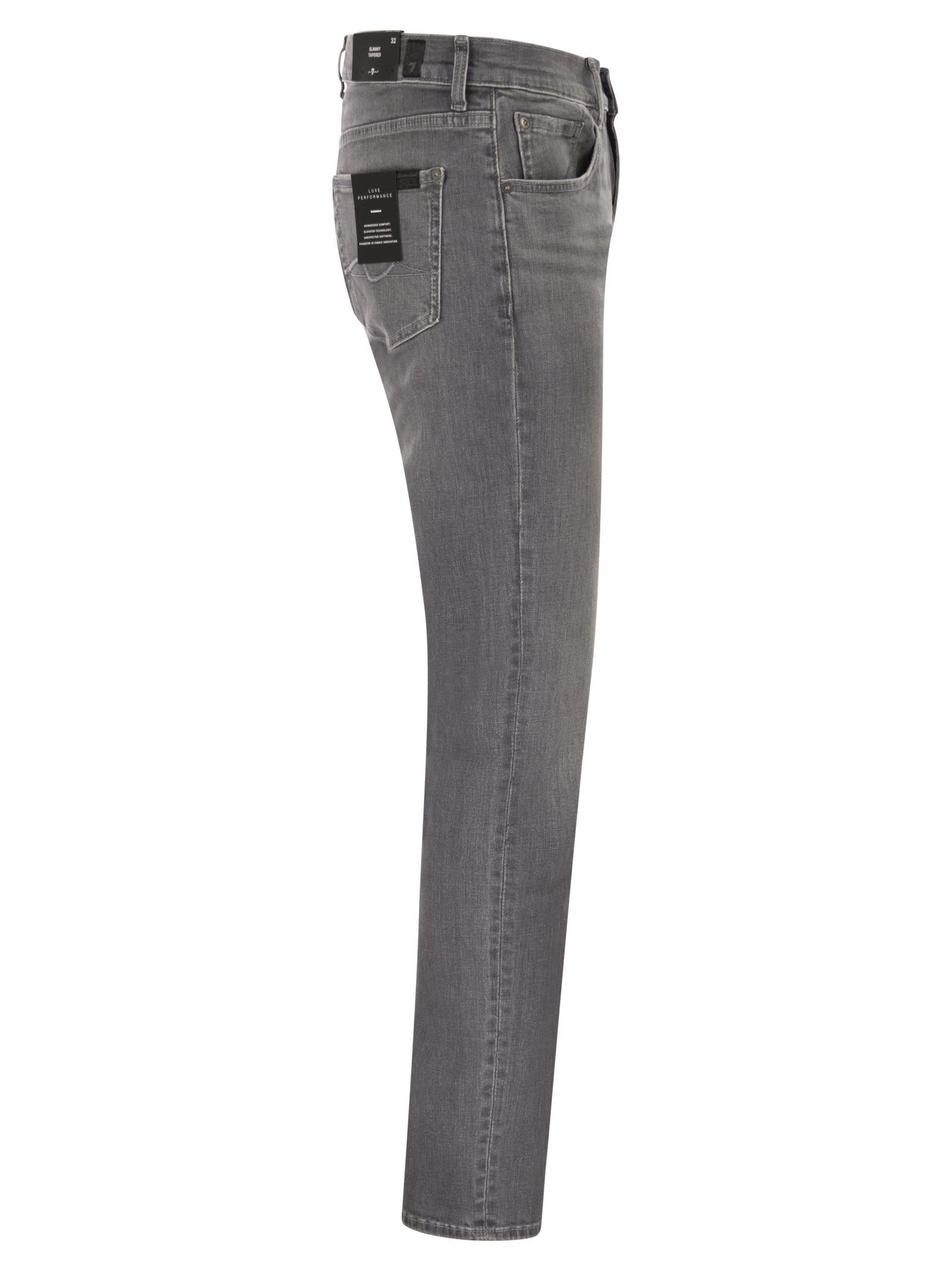 7 For All Mankind Belt Loop Jeans In Gray