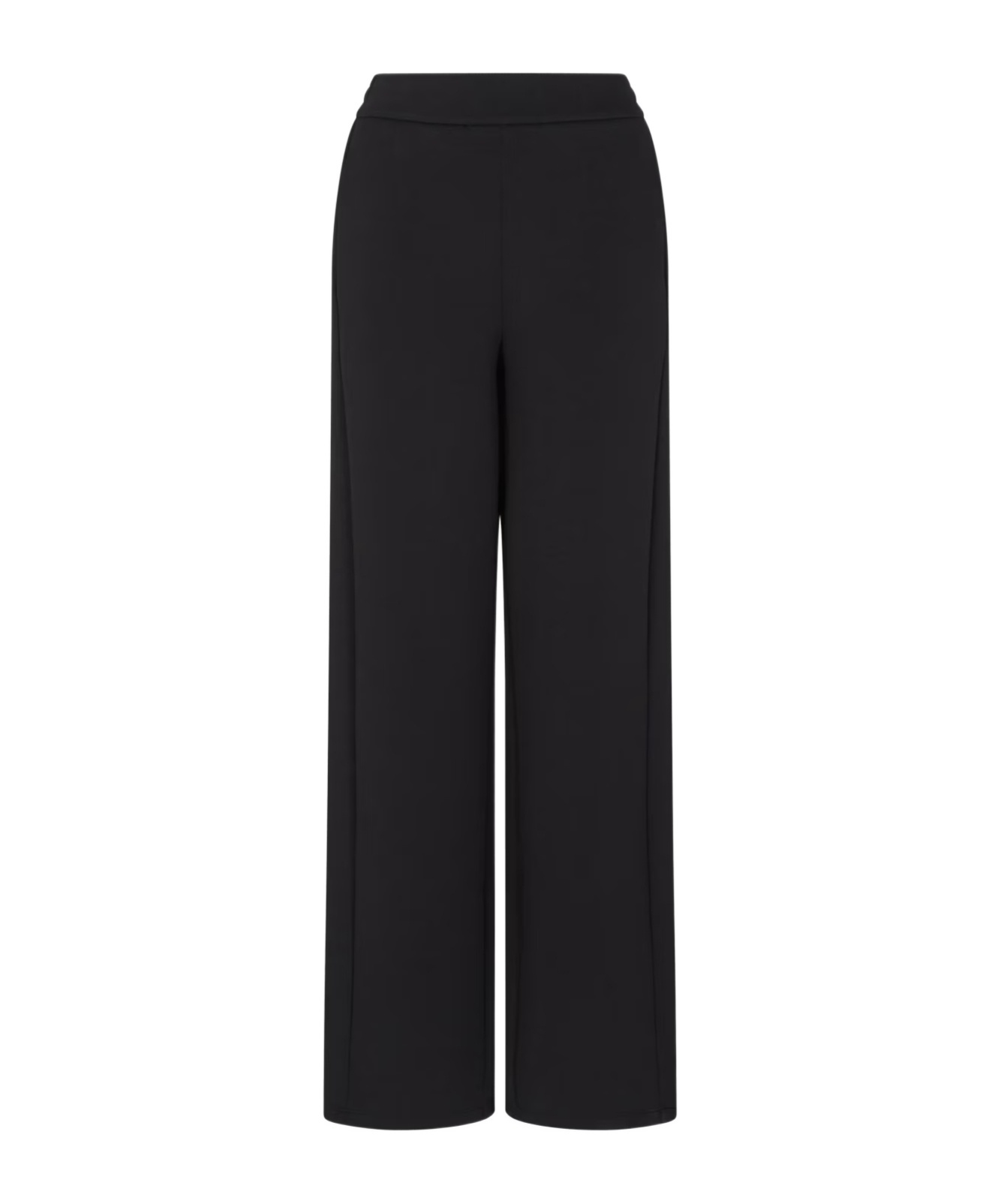 Emporio Armani Asv Double Jersey Trousers With An Elasticated Waist In Black