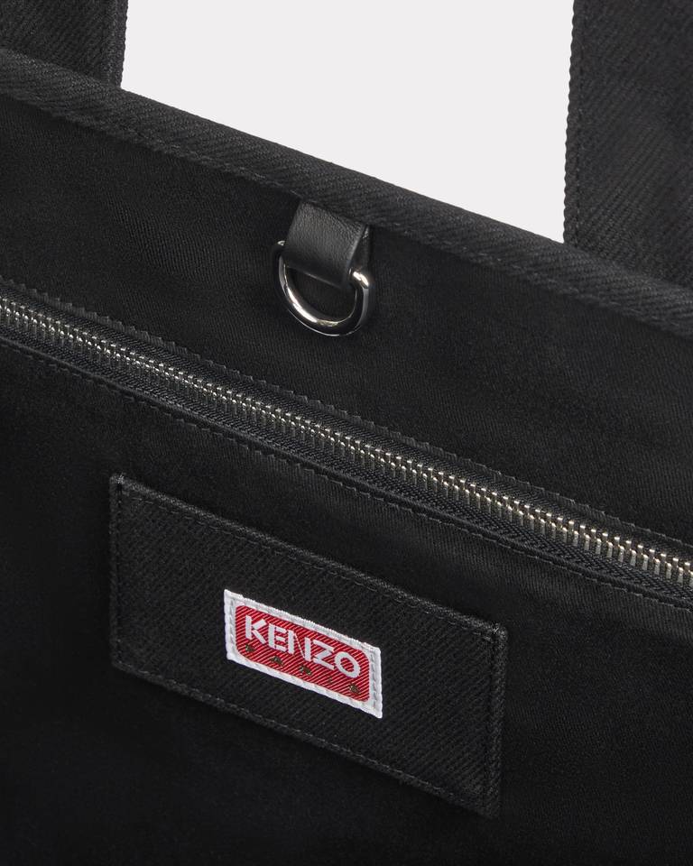 Kenzo Utility Canvas Tote Bag In Black