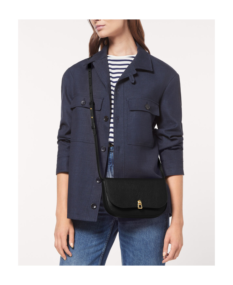 Shop Coccinelle Magie Leather Crossbody Bag In Black