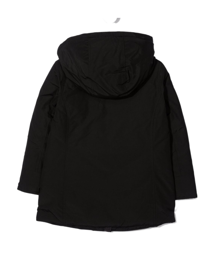 Woolrich Kids Cappotto Con Cappuccio In Black