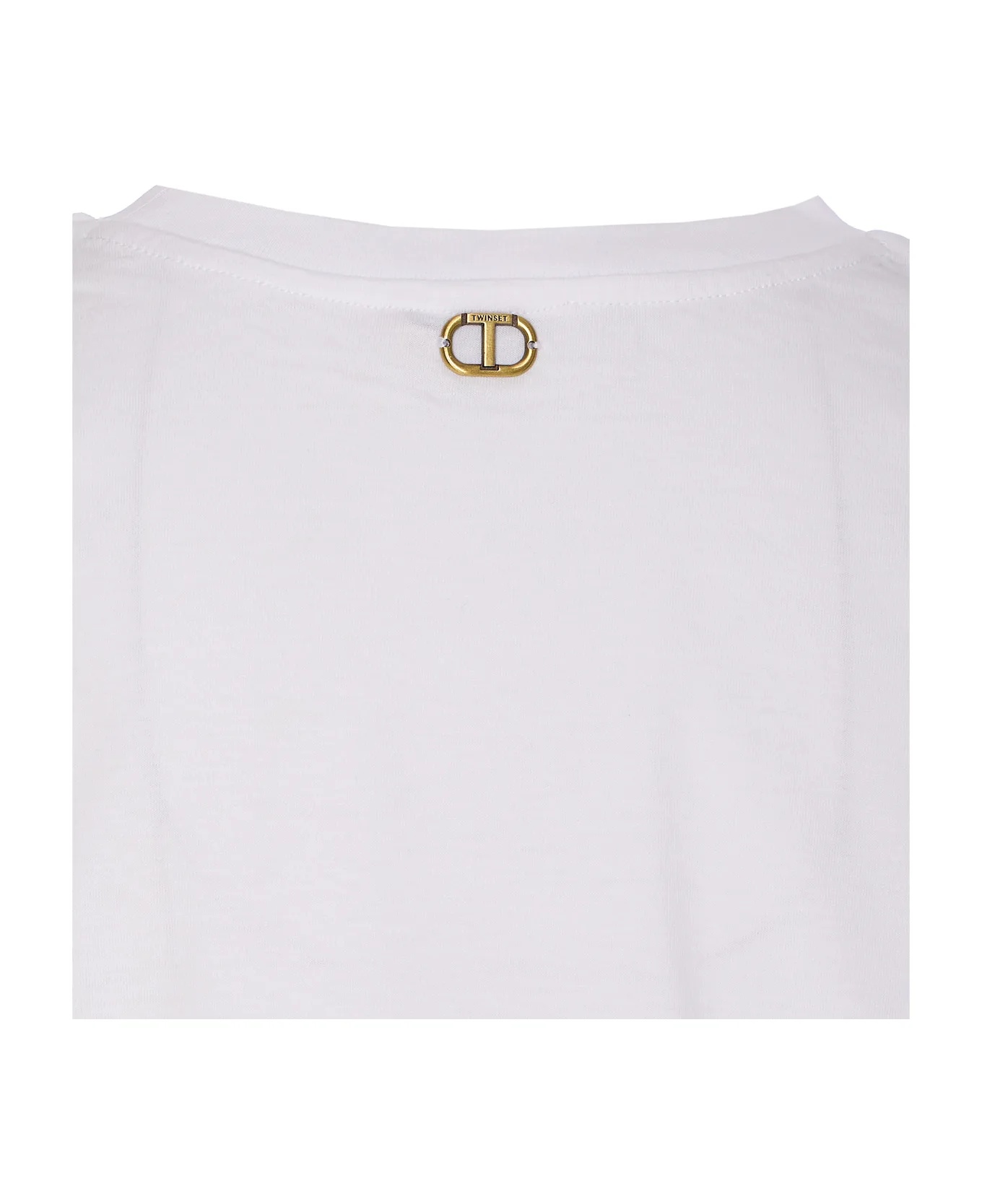 Twinset Embroidered T-shirt In White