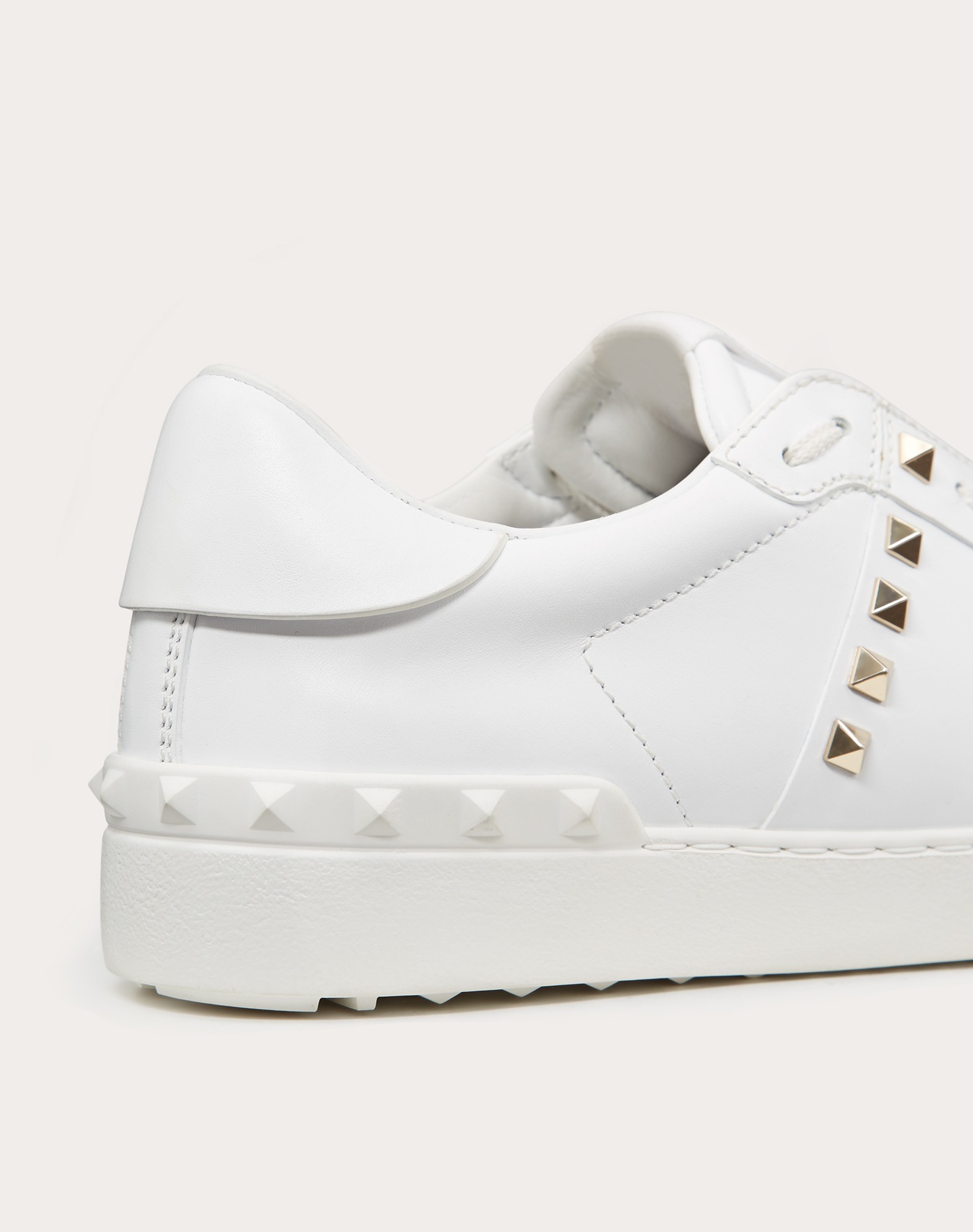 Valentino Garavani Valentino Rockstud Untitled Leather Sneaker In White