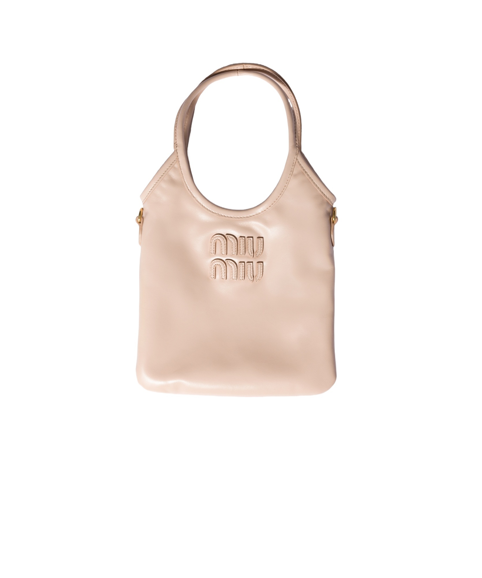 Miu Miu Logo-embossed Tote Bag In Pink