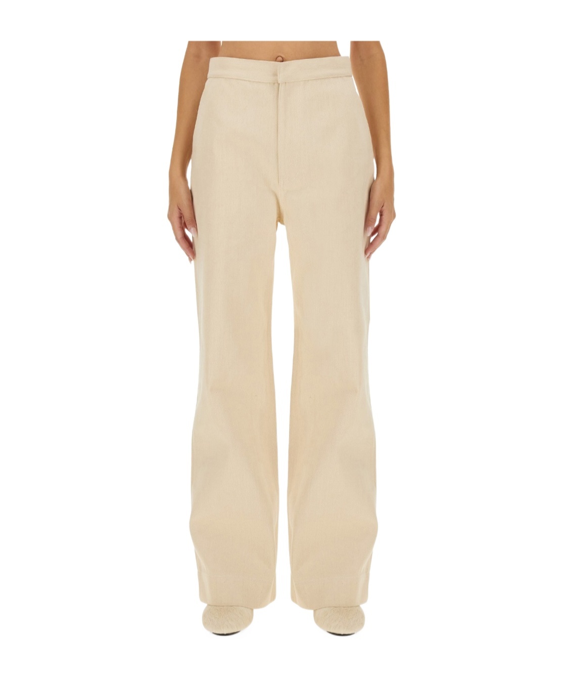 Jil Sander Flared Pants In Nude