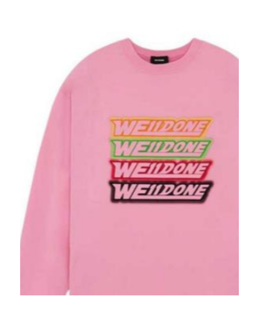 We11 Done Logo Long-sleeved T-shirt In Pink