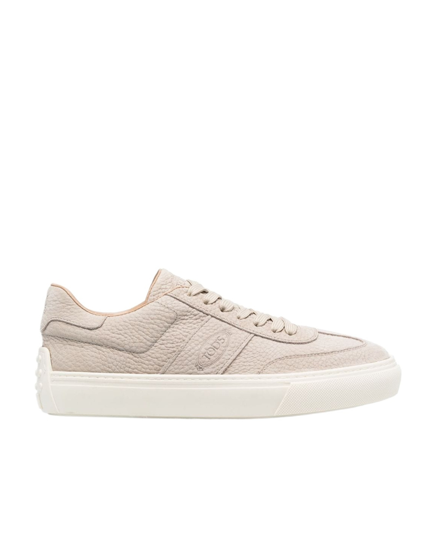 Tod's Grained Leather Low-top Sneakers In Nude