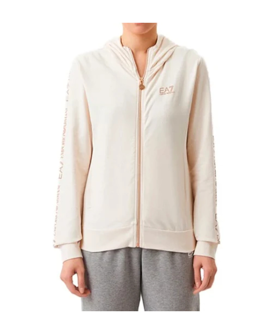 EA7 HOODED ZIPPER SWEATER