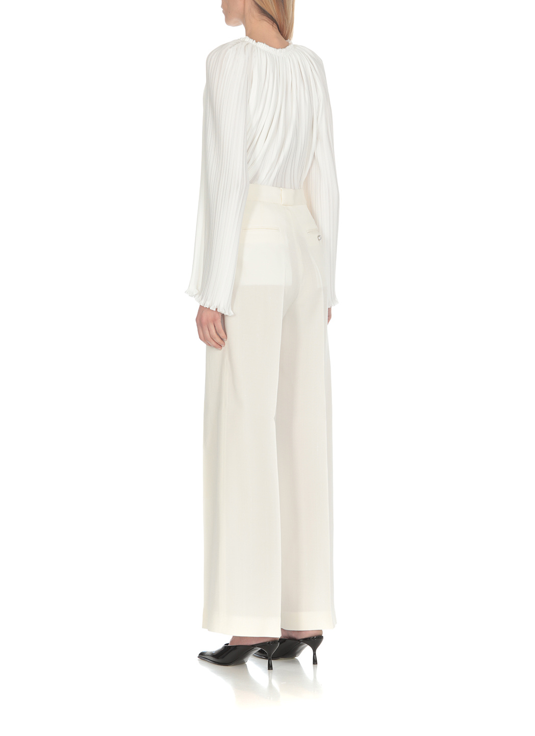 Lanvin Mid-rise Straight-leg Trousers In White