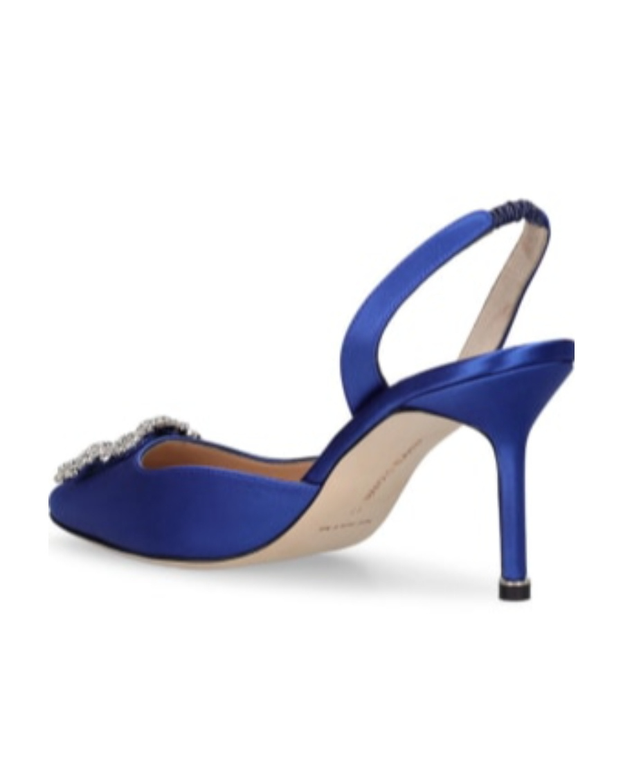 MANOLO BLAHNIK HANGISLI SHOES WITH EXPOSED HEELS