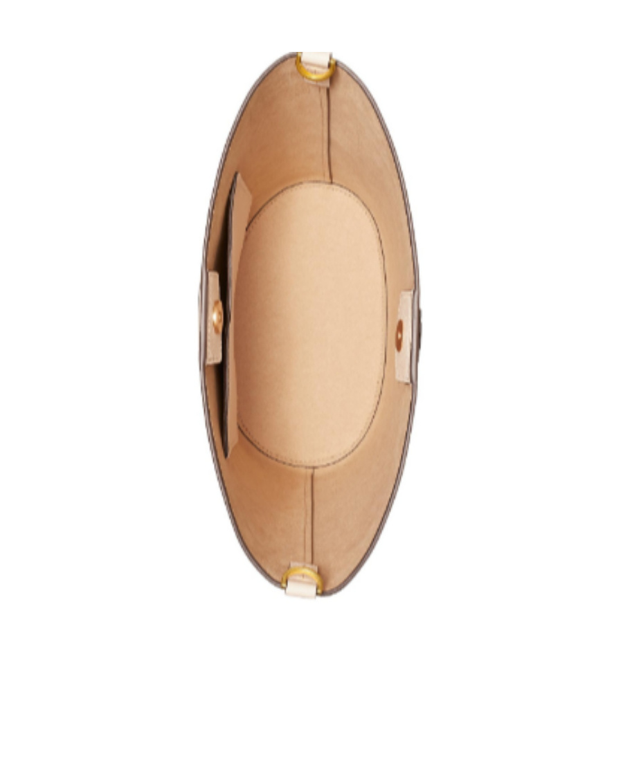 Tory Burch Mcgraw Logo Bucket Bag In Nude