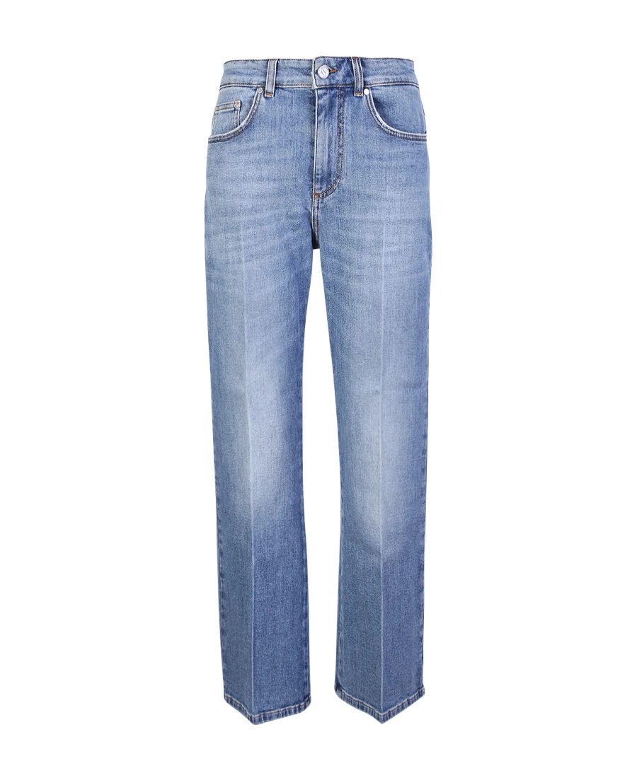 Stella Mccartney Logo Patch Flared Jeans In Blue