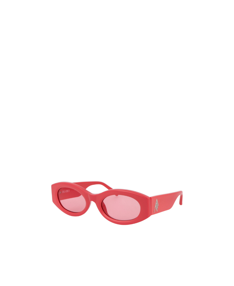 Attico Berta Oval Acetate Sunglasses In Pink
