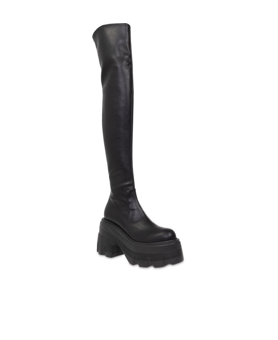 Casadei Thigh-high Platform Boots In Black