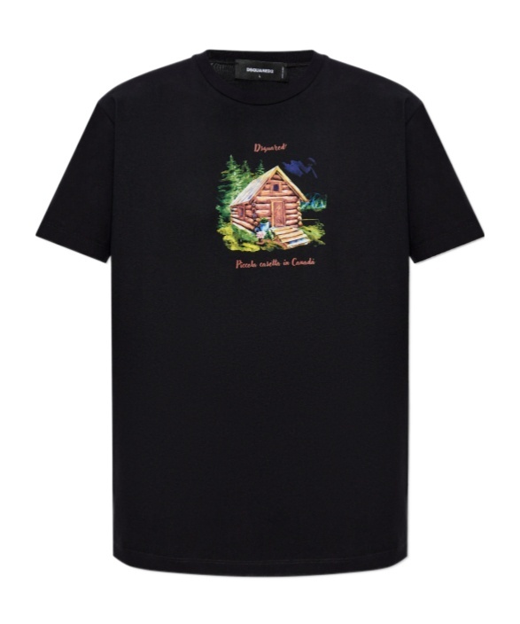 Dsquared2 Printed T-shirt In Black