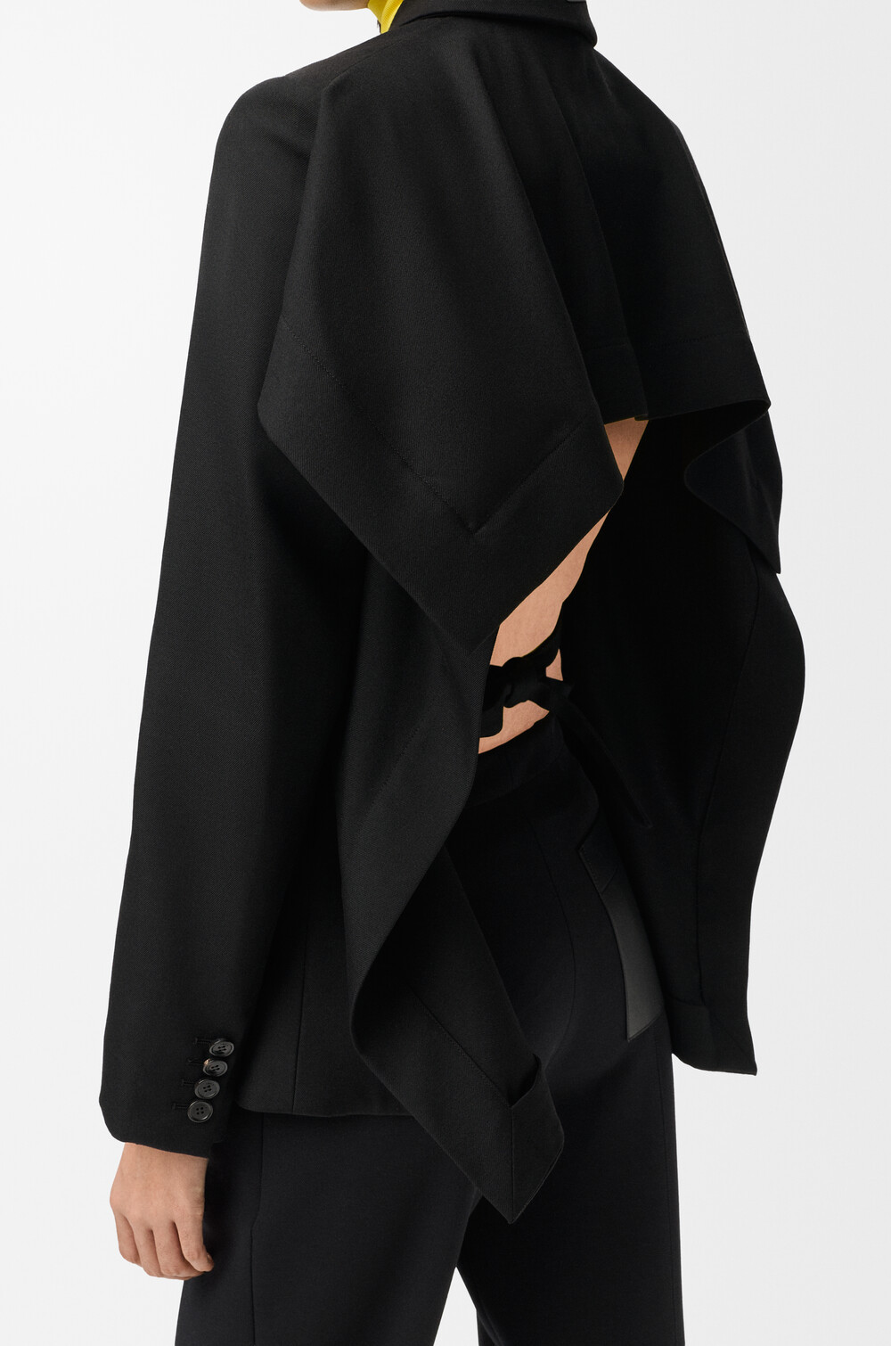 Loewe Wool Open-back Blazer In Black