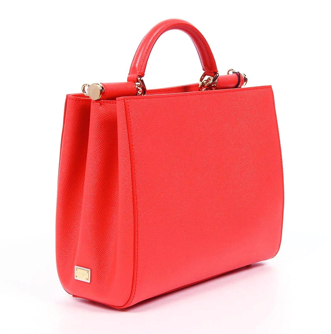 Dolce & Gabbana Logo Details Handbag In Orange