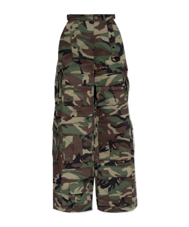 Vetements Camo Cargo Pants In Green