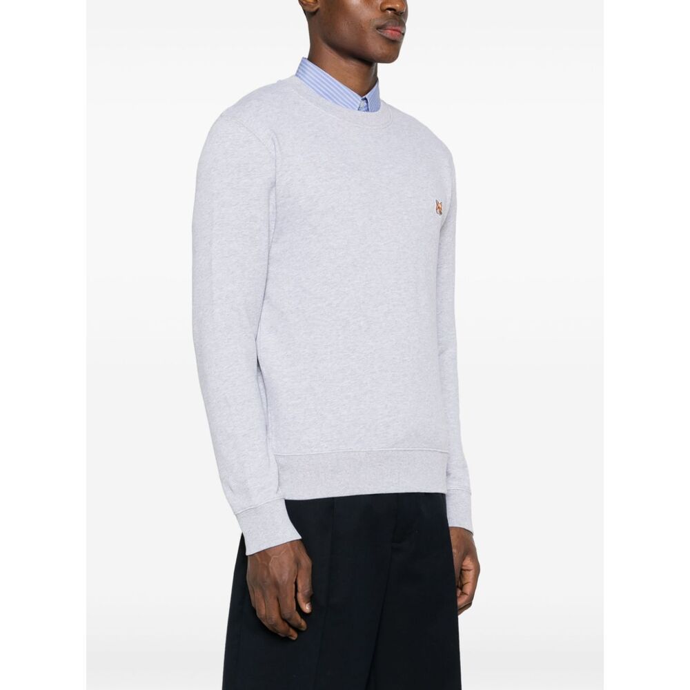 Shop Maison Kitsuné Long-sleeved Sweater In White