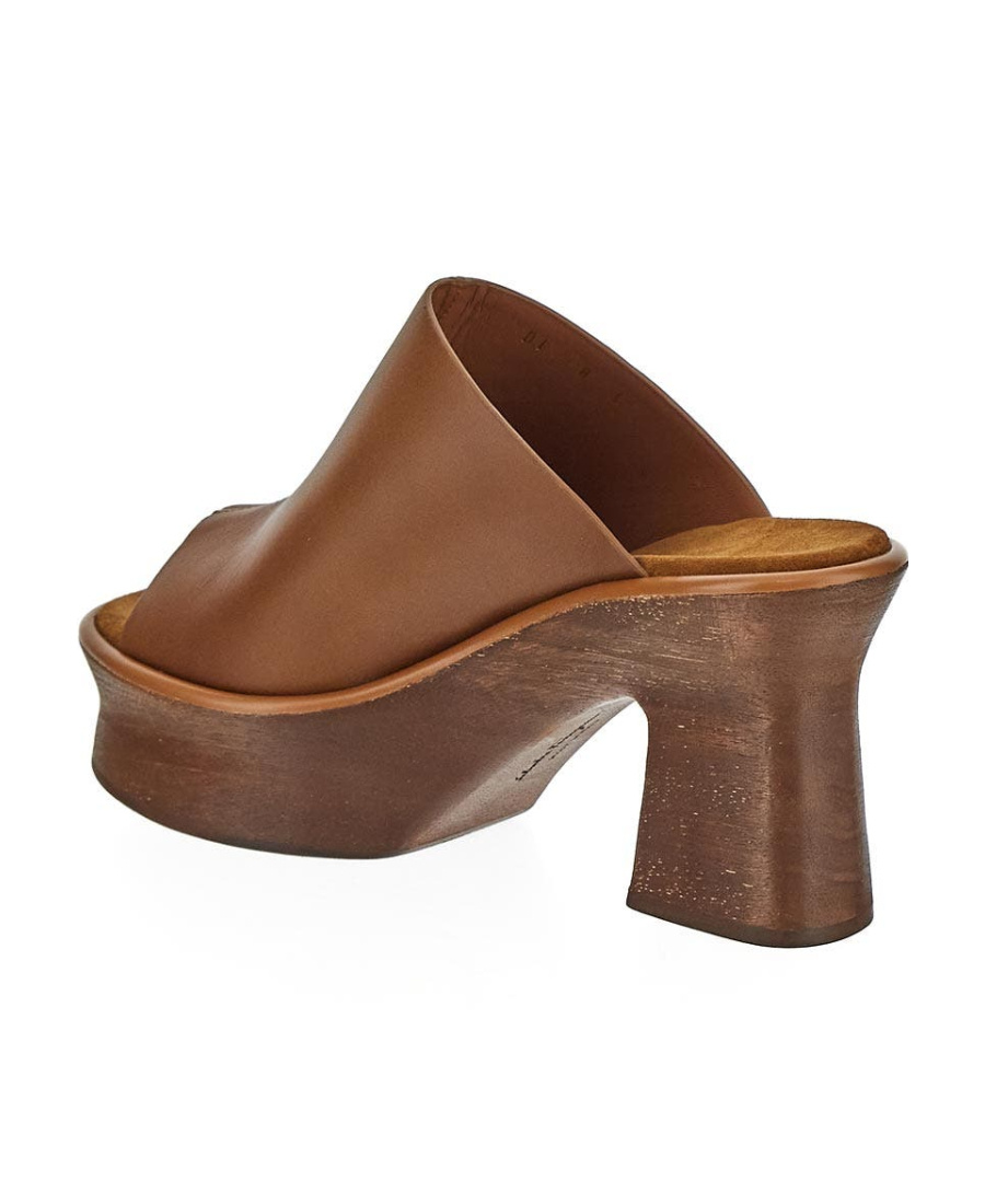 Ferragamo Salvatore  Slip-on Platform Sandals In Brown